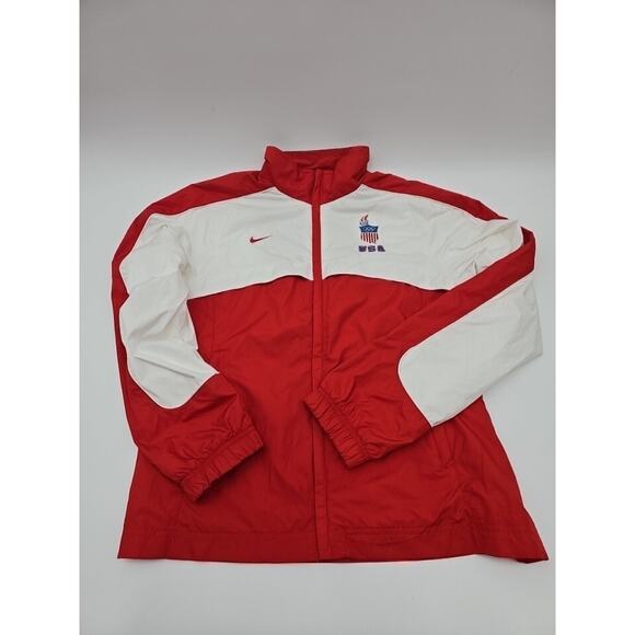 Vintage Team USA 100% Polyester Full Zip OLYMPIC Jacket WOMEN'S Size SMALL RED - Picture 2 of 11